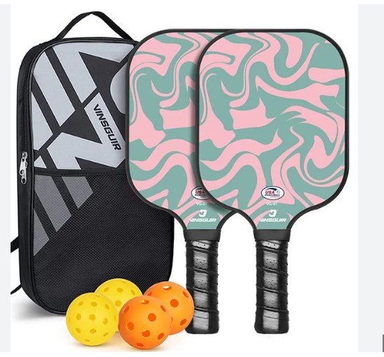 Bộ 2 vợt pickleball siêu nhẹ kèm 4 bóng + túi đựng cao cấp