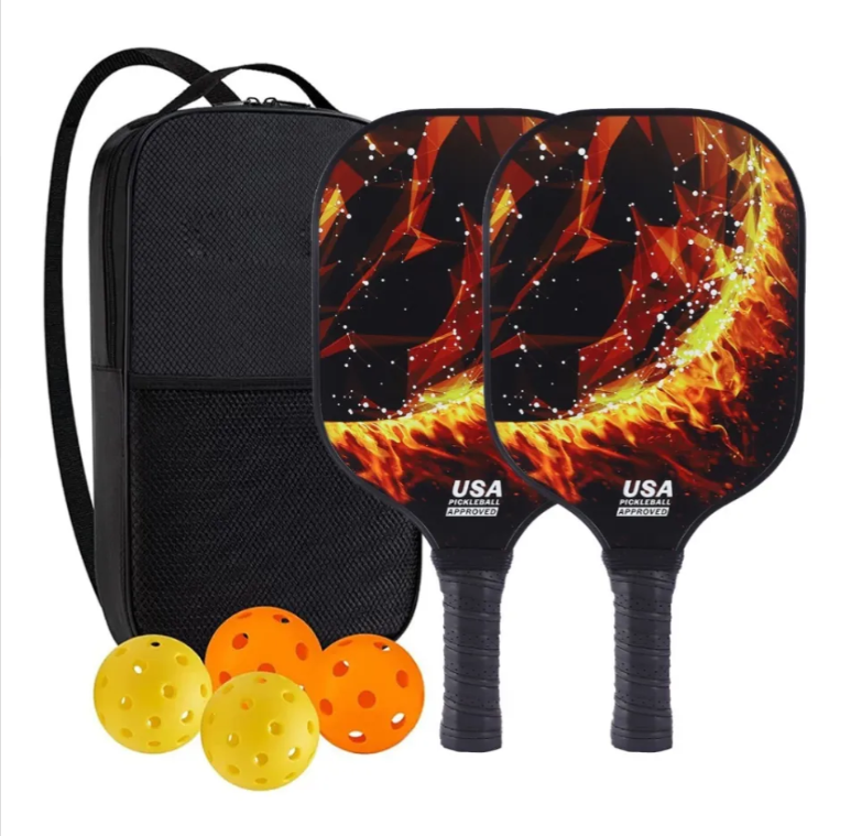 Bộ 2 vợt pickleball siêu nhẹ kèm 4 bóng + túi đựng cao cấp