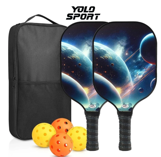 Bộ 2 vợt pickleball siêu nhẹ kèm 4 bóng + túi đựng cao cấp