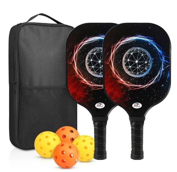 Bộ 2 vợt pickleball siêu nhẹ kèm 4 bóng + túi đựng cao cấp