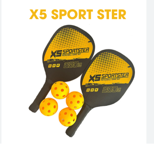 Bộ 2 vợt pickleball siêu nhẹ kèm 4 bóng + túi đựng cao cấp