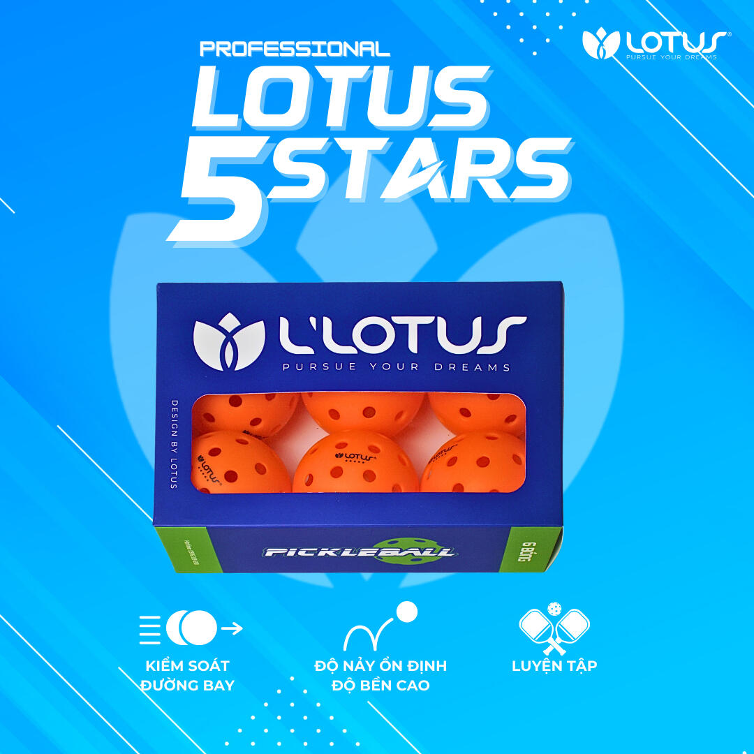 Bóng Pickleball Lotus Cam 40 Lỗ - Bóng Tập Luyện