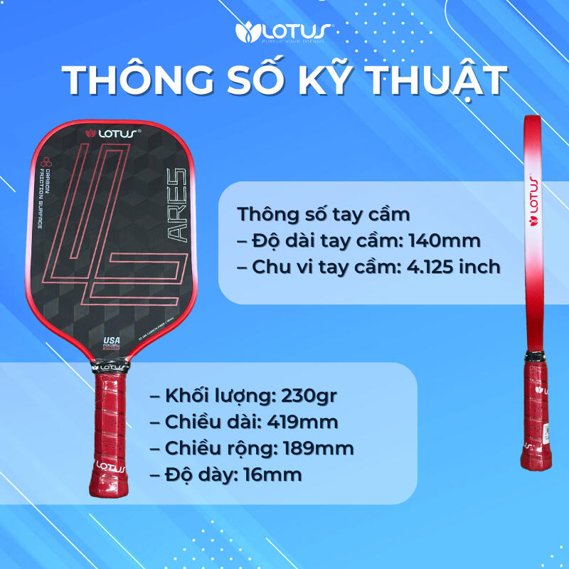 Vợt Pickleball Lotus Ares