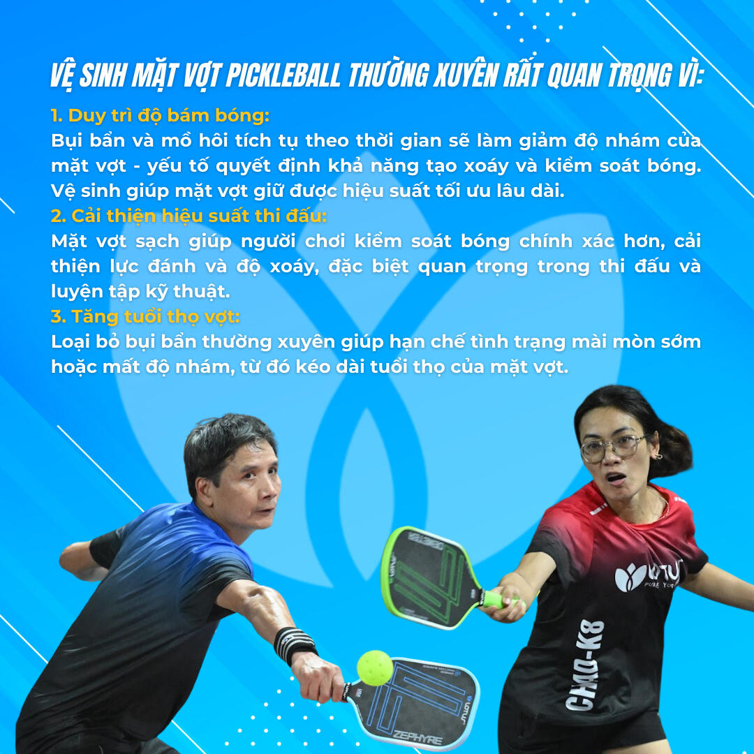 Tẩy Mặt Vợt Pickleball Lotus