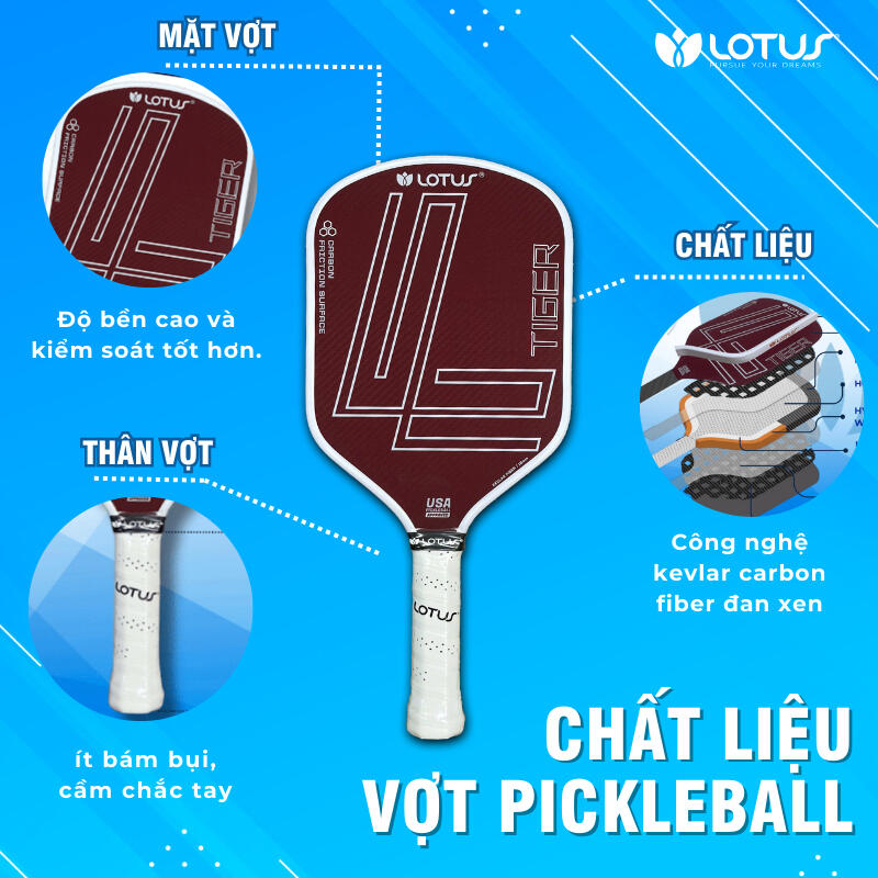 Vợt Pickleball Lotus Tiger