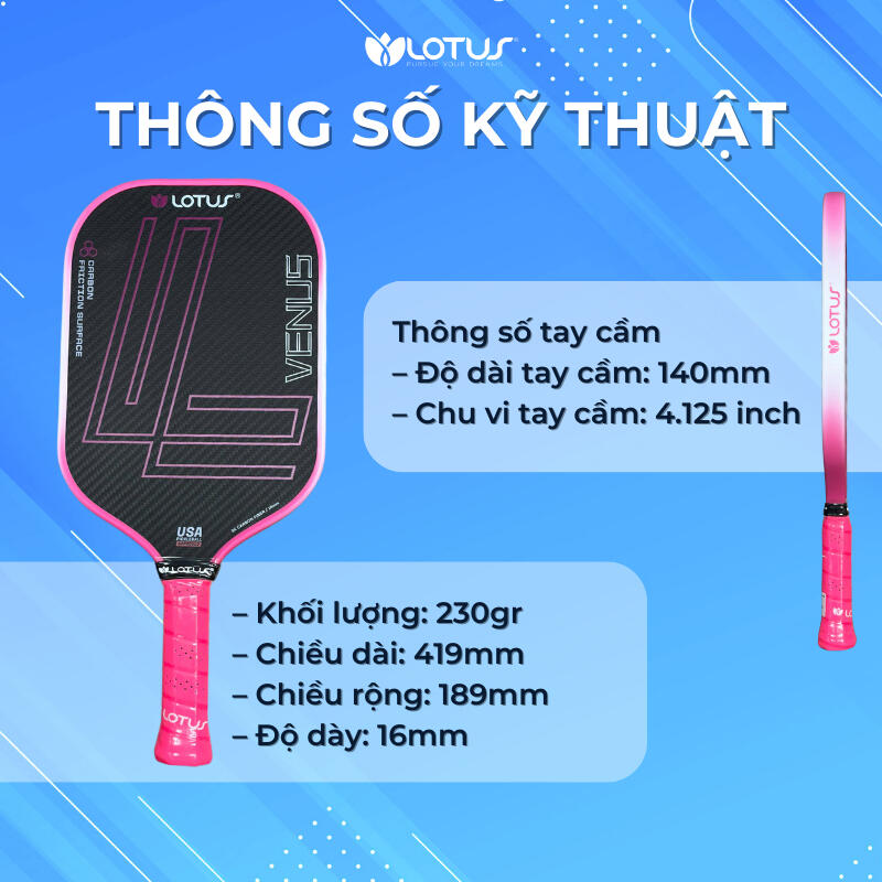 Vợt Pickleball Lotus Venus