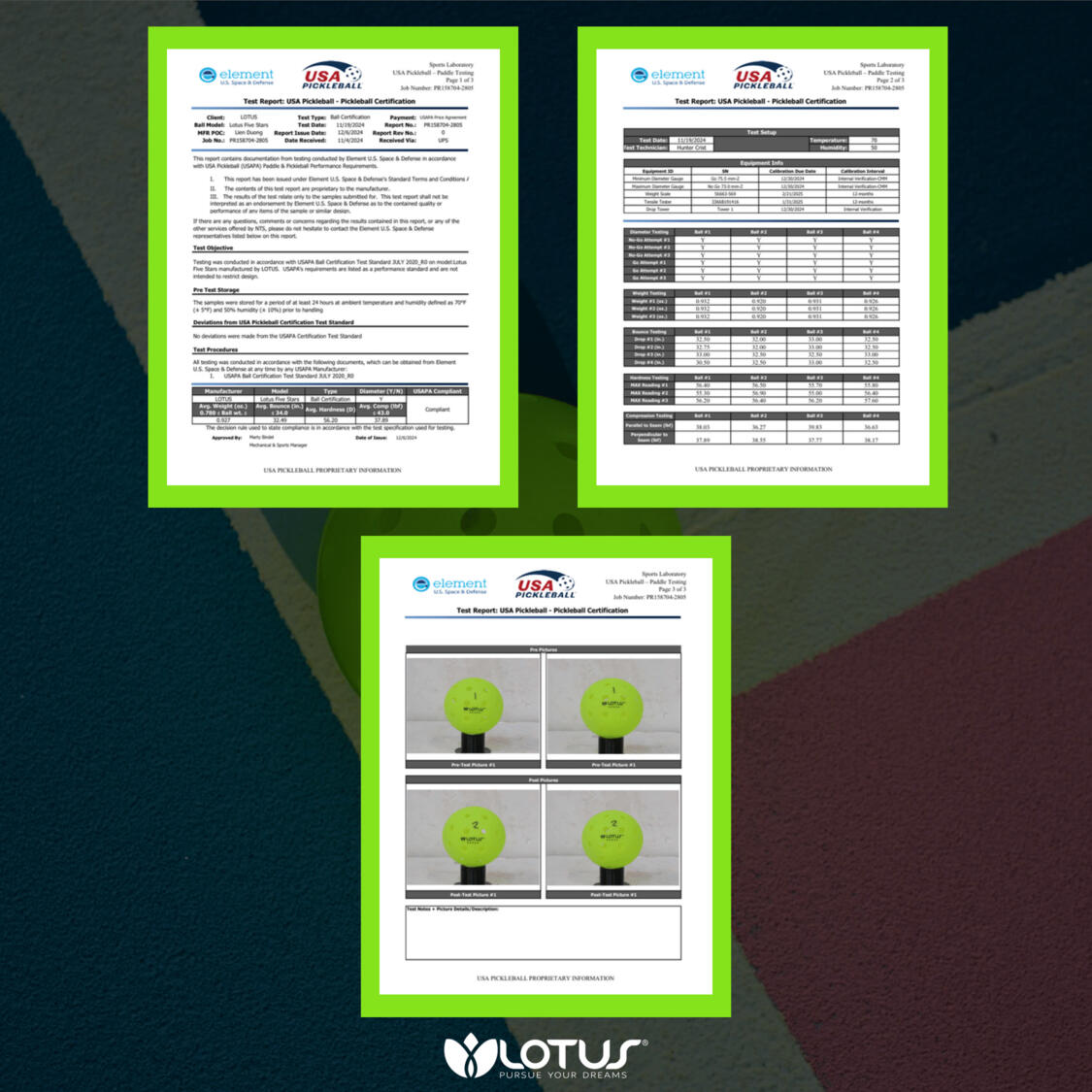 Bóng Pickleball Lotus 5 Sao Mặt Nhám - Bóng Thi Đấu