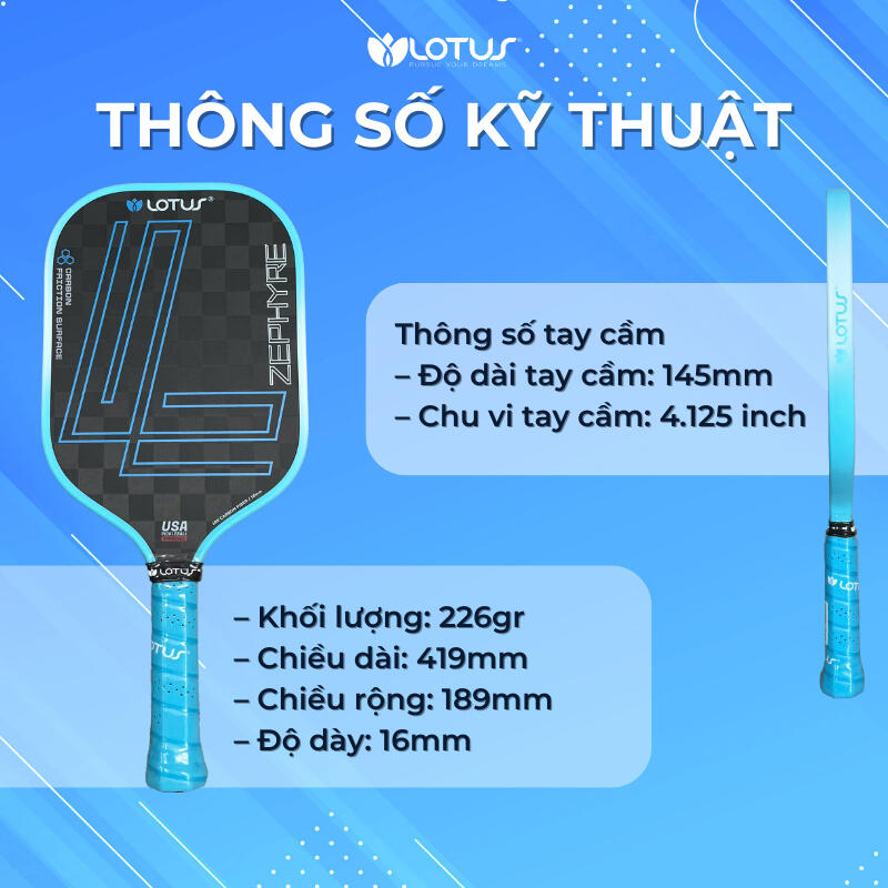 Vợt Pickleball Lotus Zephyre