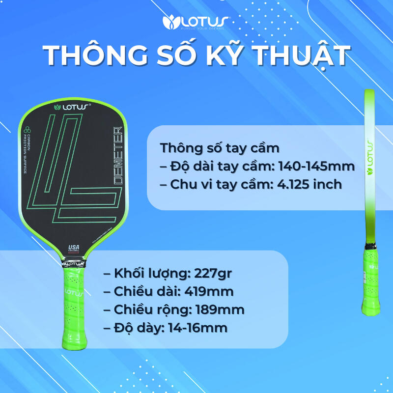 Vợt Pickleball Lotus Demeter