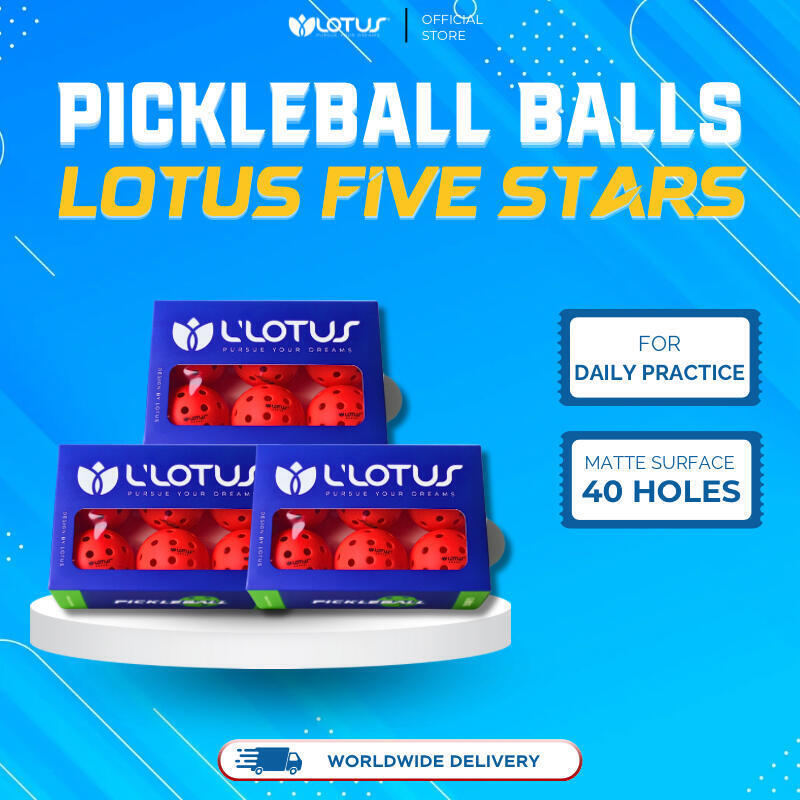 Bóng Pickleball Lotus Đỏ 40 Lỗ - Bóng Tập Luyện