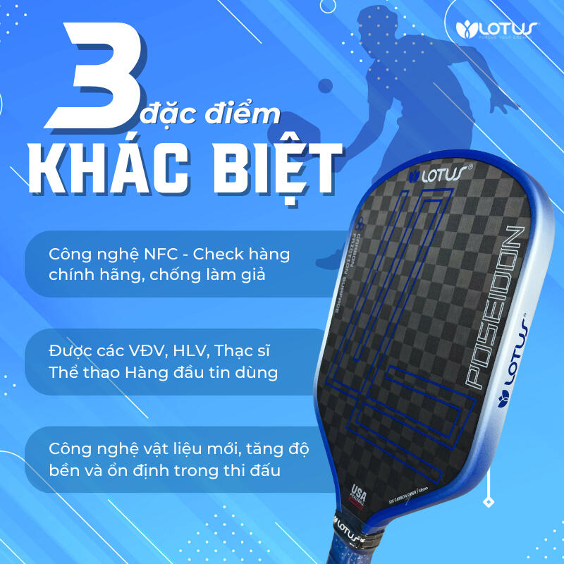 Vợt Pickleball Lotus Poseidon