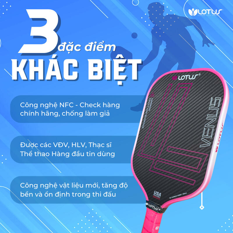 Vợt Pickleball Lotus Venus