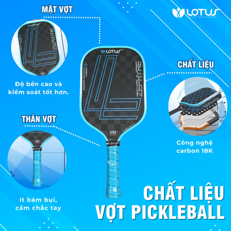 Vợt Pickleball Lotus Zephyre