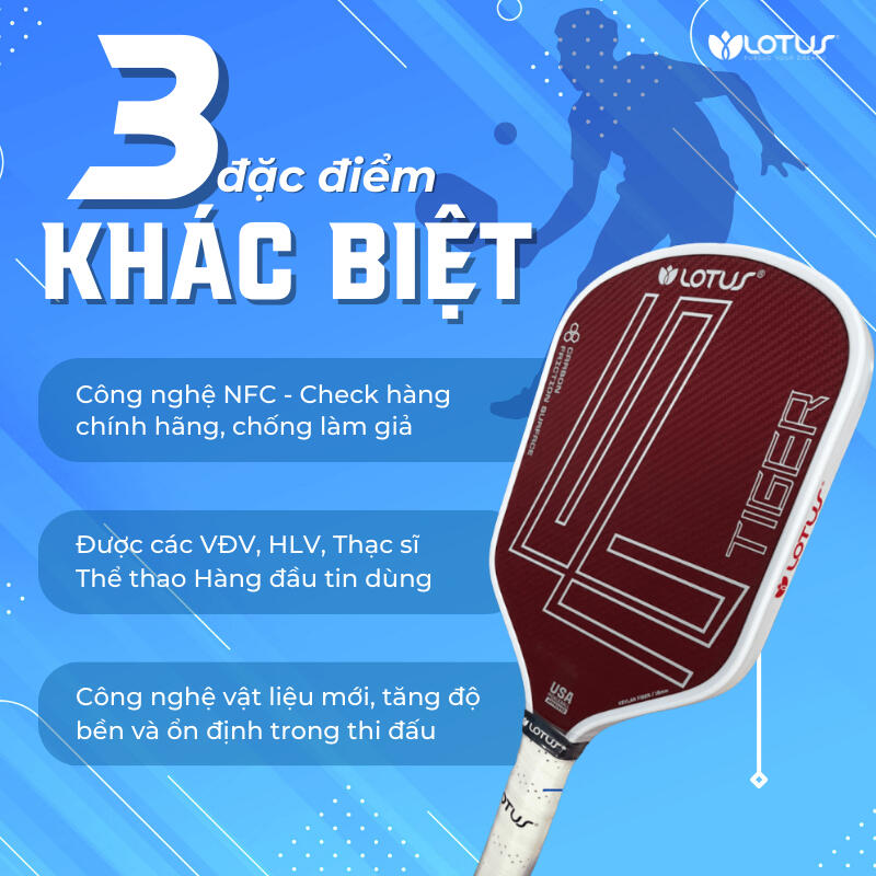 Vợt Pickleball Lotus Tiger