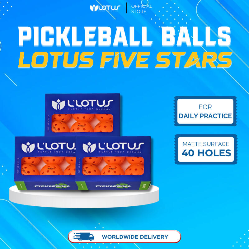 Bóng Pickleball Lotus Cam 40 Lỗ - Bóng Tập Luyện