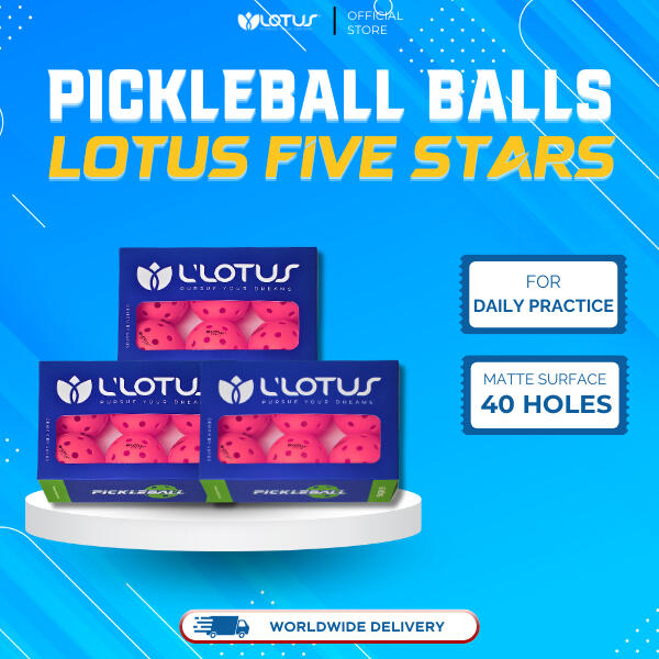 Bóng Pickleball Lotus Hồng 40 Lỗ - Bóng Tập Luyện