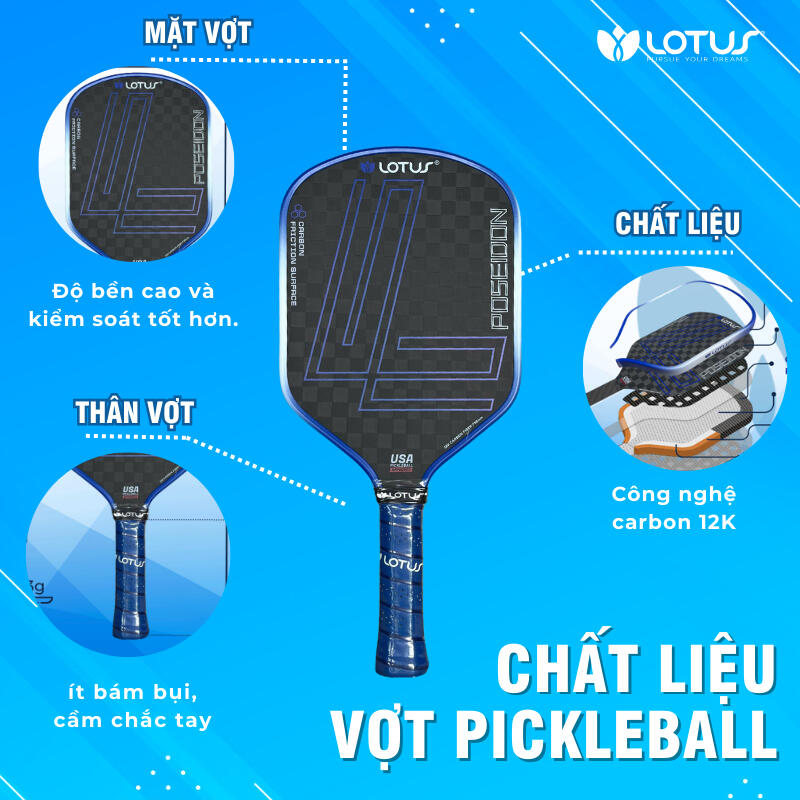 Vợt Pickleball Lotus Poseidon