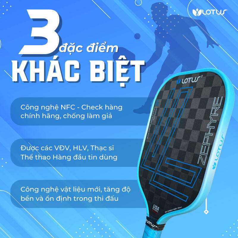 Vợt Pickleball Lotus Zephyre