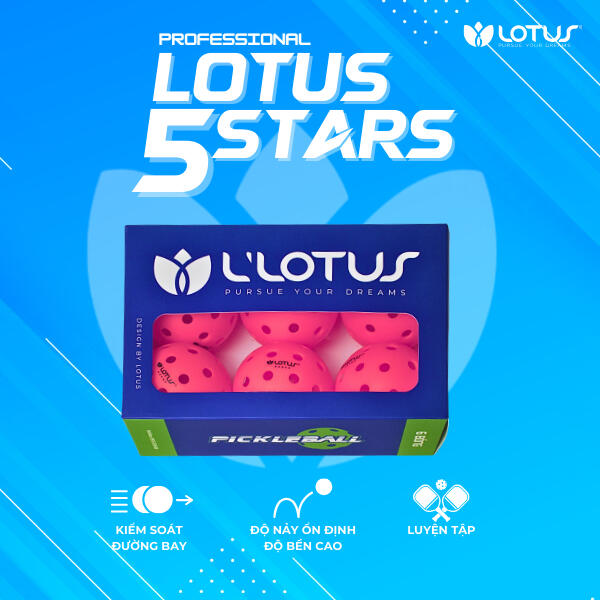 Bóng Pickleball Lotus Hồng 40 Lỗ - Bóng Tập Luyện