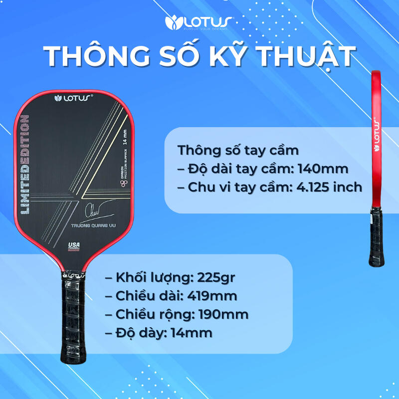Vợt Pickleball Trương Quang Vũ - Phiên bản giới hạn