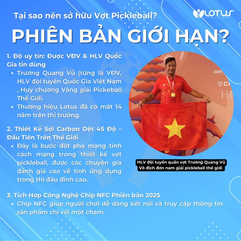 Vợt Pickleball Lotus Tiger