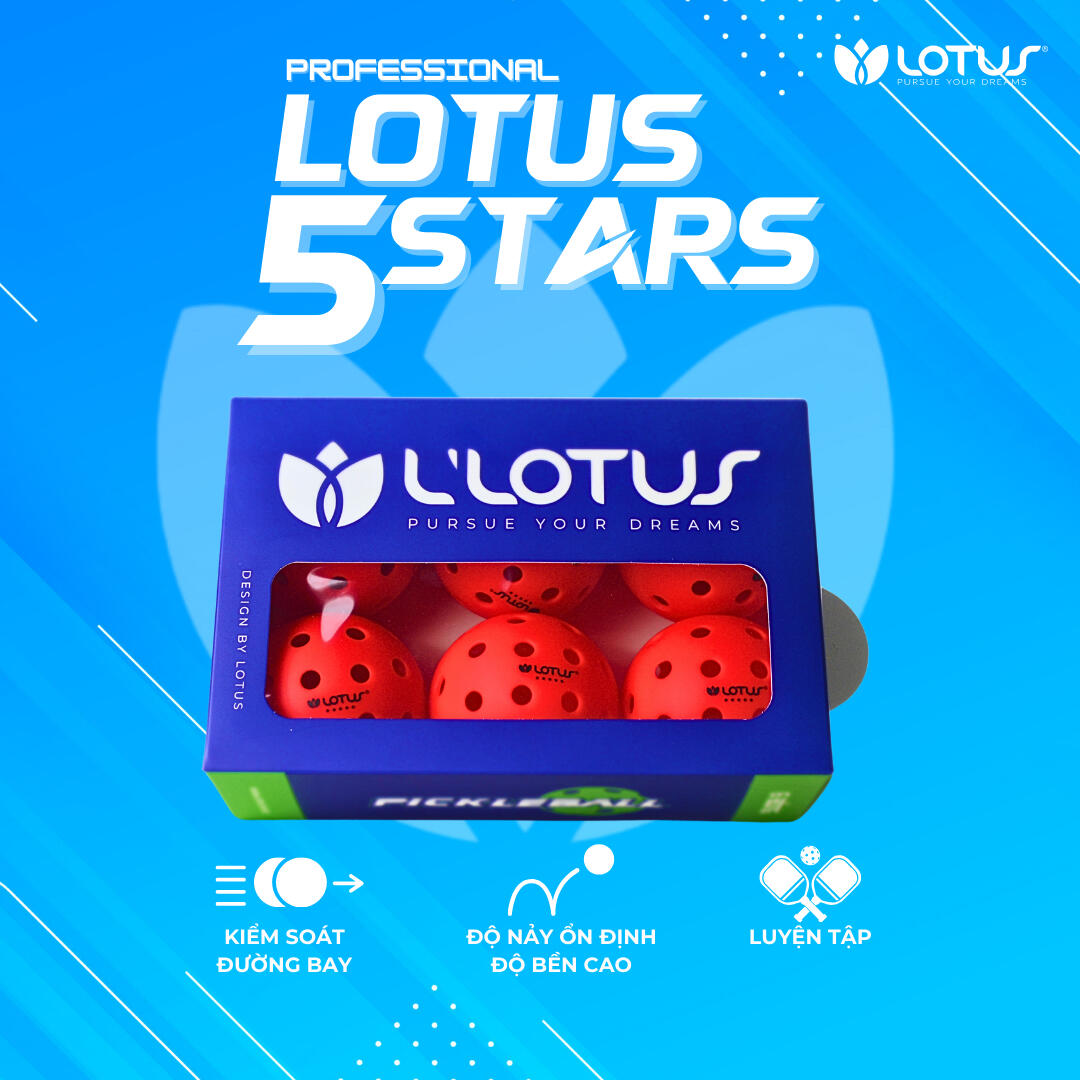Bóng Pickleball Lotus Đỏ 40 Lỗ - Bóng Tập Luyện